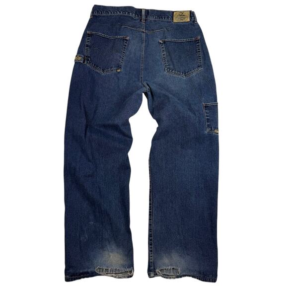 Y2K Snoop Dogg Baggy Oversized Faded Blue Denim Skater Jeans Size 40 x 30 - Picture 1 of 13